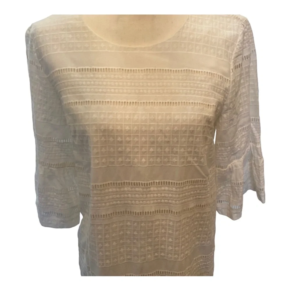 J. Crew eyelet dress with bell sleeves